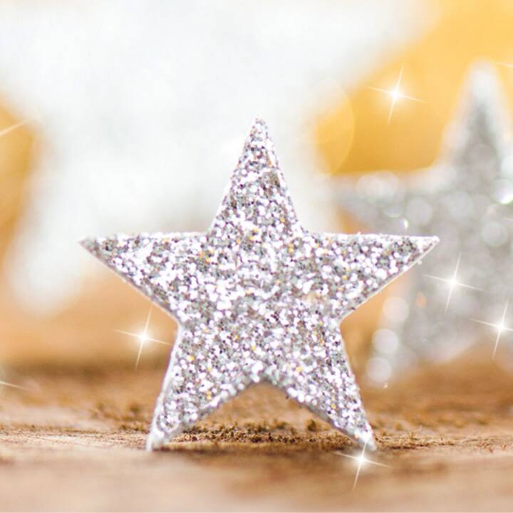 SIGEL Motivkarte Glitter Stars (Weihnachten / Advent, C5, C6, Beige)