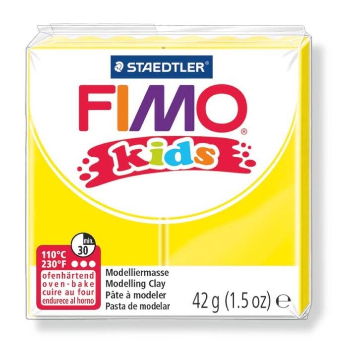 FIMO Pâte à modeler Kids (42 g, Jaune)