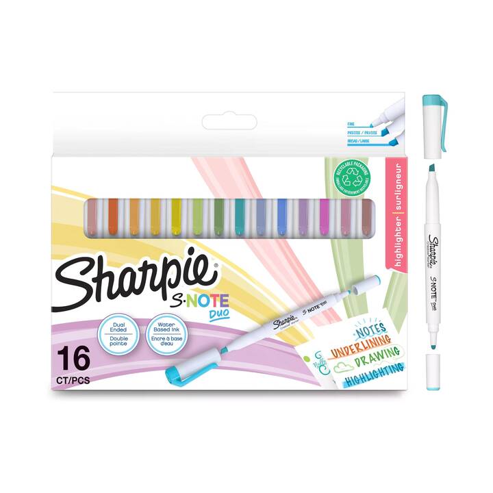 SHARPIE Permanent Marker (Mehrfarbig, 16 Stück)