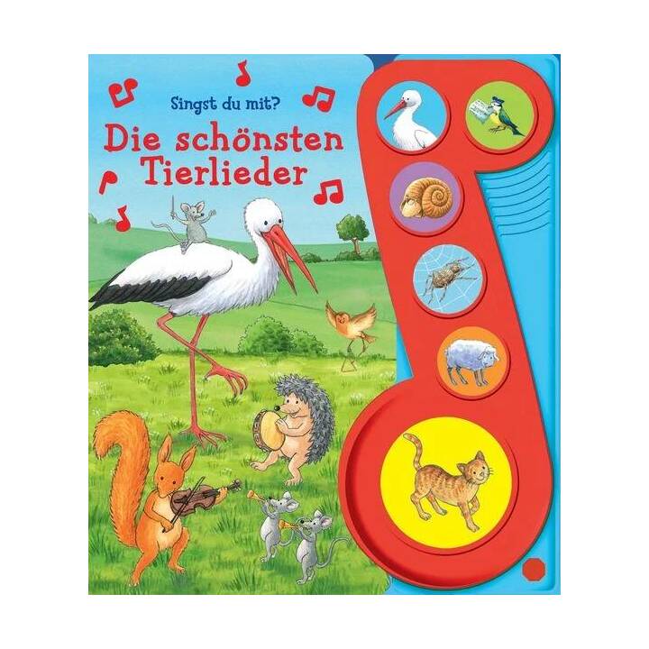 Die schönsten Tierlieder - Liederbuch mit Sound - Pappbilderbuch mit 6 Melodien