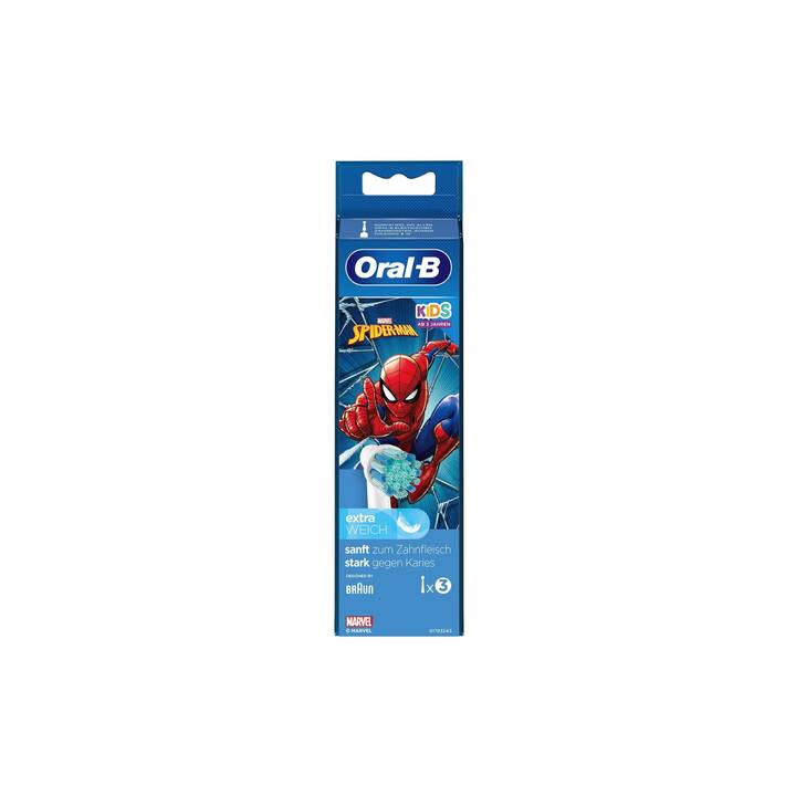 ORAL-B Tête de brossette Spiderman (Ultra doux, 3 pièce)