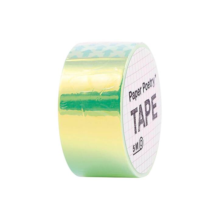 RICO DESIGN Washi Tape Mirror Rainbow (Verde, 5 m)