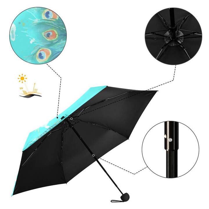 EG Parapluie de poche Paon (92 cm)