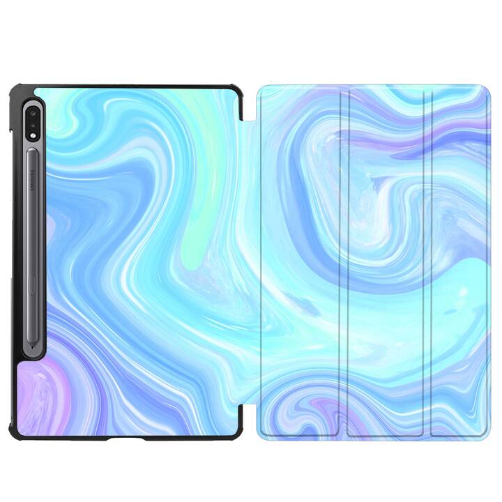 EG Flip cover pour Samsung Galaxy Tab S7 FE 12.4" (2021) - liquide bleu