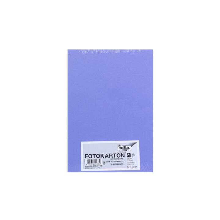 FOLIA Carton 37 (Mauve, Bleu, A4, 50 pièce)