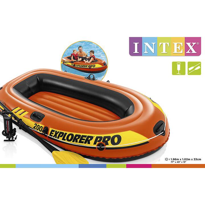 INTEX Schlauchboot Explorer TM Pro (196 cm, 2 Personen)