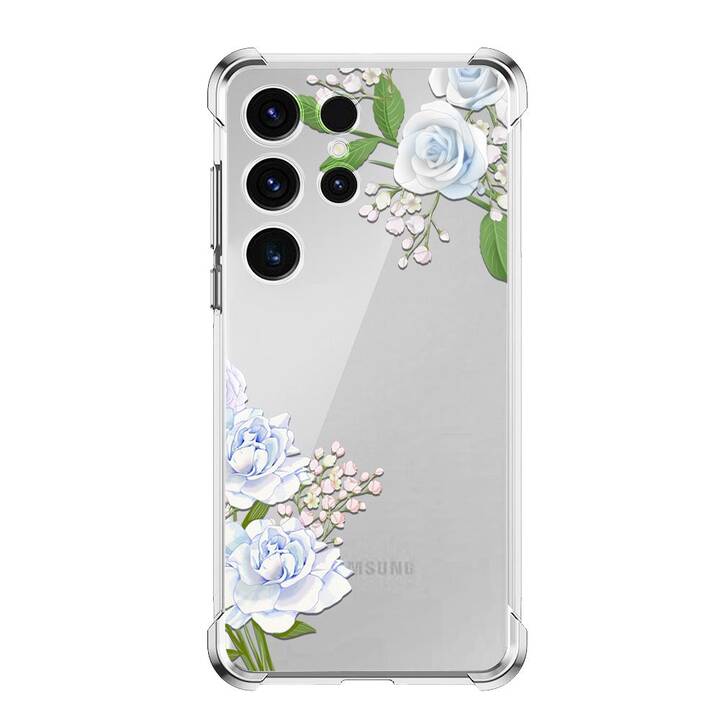 EG Backcover (Galaxy S23 Ultra, Blumen, Transparent)