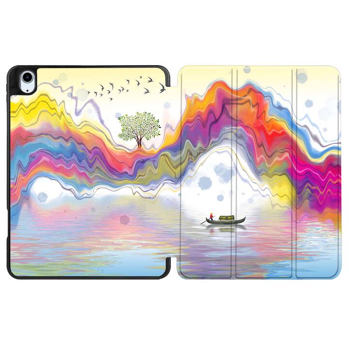 EG coque pour iPad Air 10.9" (2022) 5e génération - multicolore - peinture de paysage