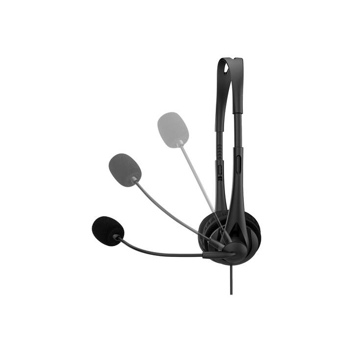 HP Casque micro de bureau (On-Ear, Câble, Noir)