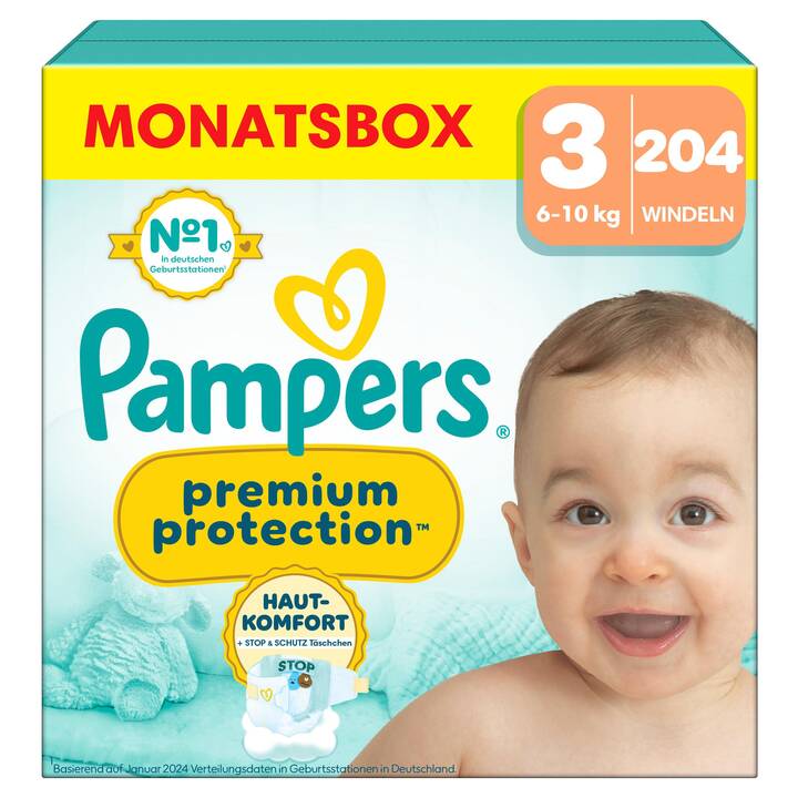 PAMPERS Premium Protection Midi T. 3 (204 pezzo)