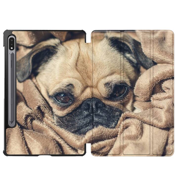 EG coque pour Samsung Galaxy Tab S8 11" (2022) - marron - chiens