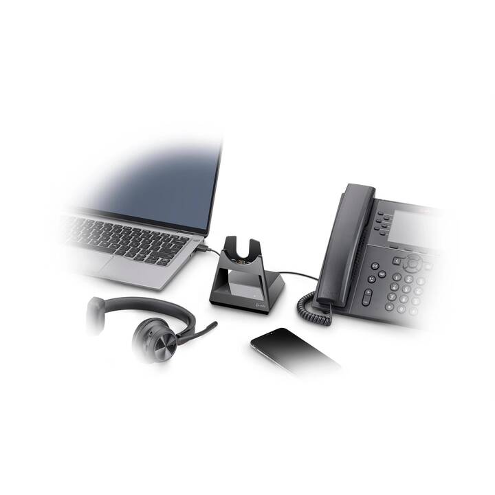 HP Cuffia per ufficio Voyager 4310 UC (On-Ear, Cavo e senza fili, Nero)