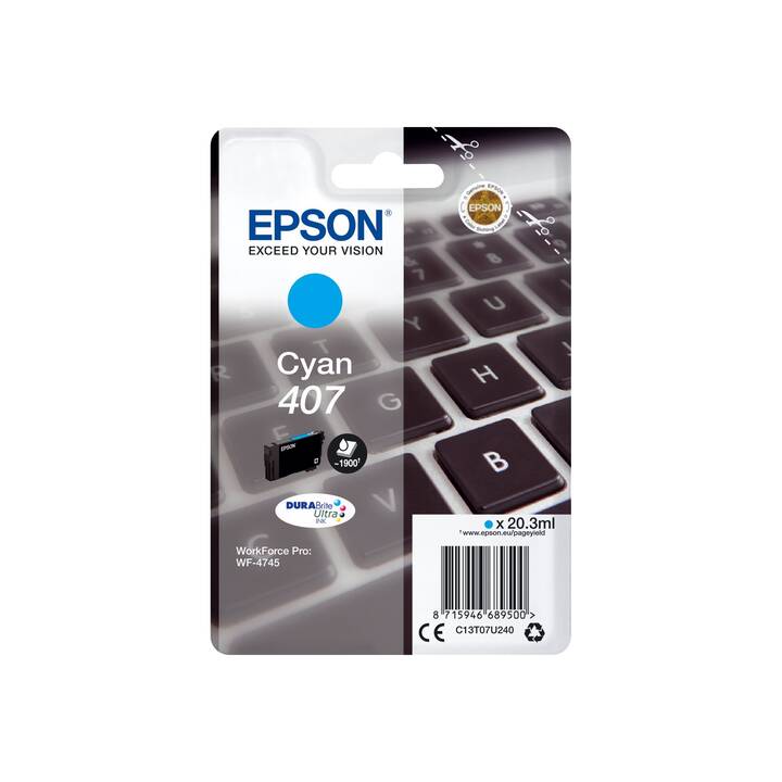 EPSON 407 (Cyan, 1 pezzo)