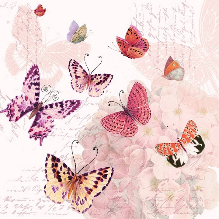 ATELIER Tovagliolo di carta Butterfly (33 cm x 33 cm, 20 pezzo)