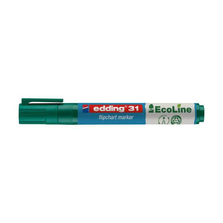 EDDING Flipchart Marker 31 EcoLine (Grün, 1 Stück)