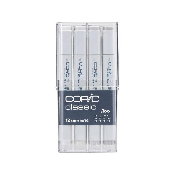 COPIC Marcatori di grafico Classic (Grigio, 12 pezzo) - Interdiscount