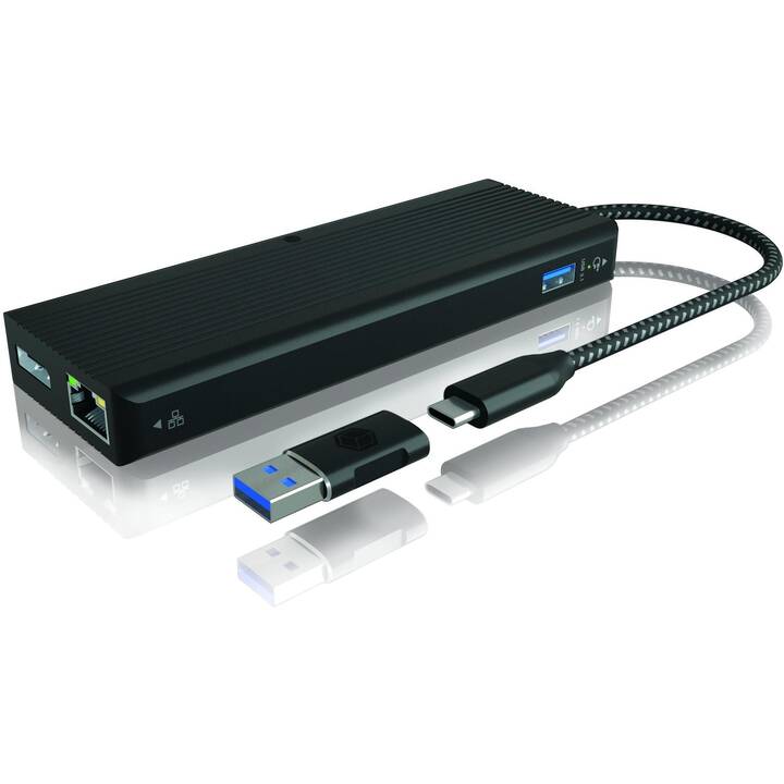 ICY BOX Dockingstation IB-DK4080AC (DisplayPort, HDMI, 3 x USB 3.0 Typ-A)