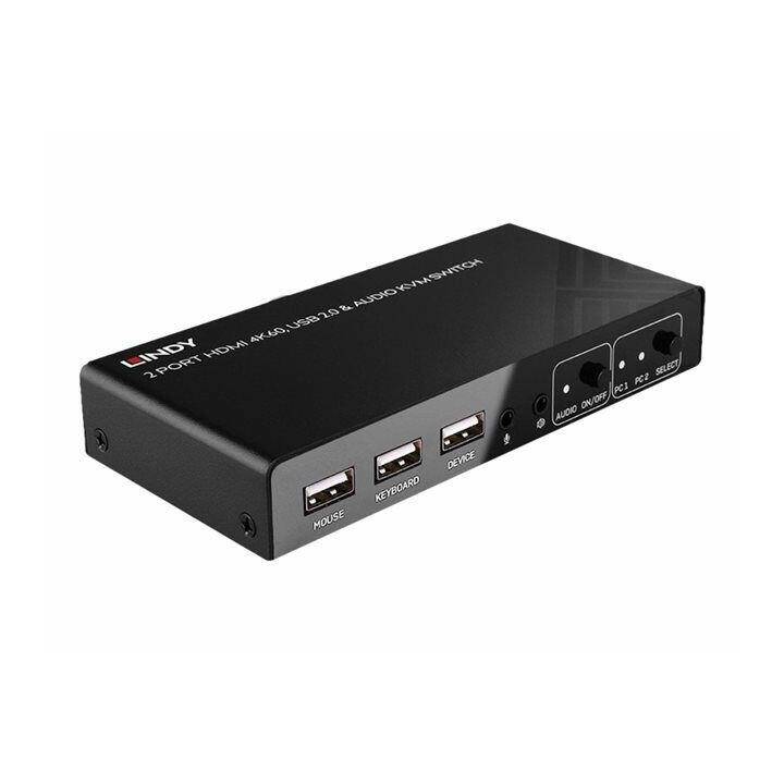 LINDY Switch KVM Port HDMI 4K60 USB 2.0 