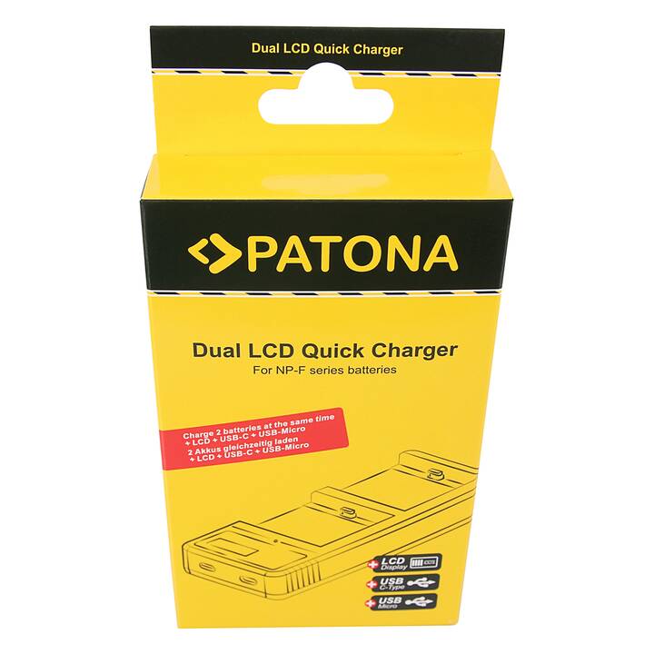 PATONA Panasonic Pana DMW-BLK22 Caricabatterie per camere
