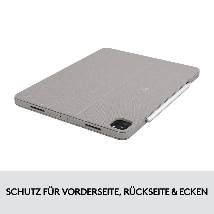 LOGITECH Combo Touch Type Cover / Tablet Tastatur (iPad Pro (5. Gen. 2021), Sand)