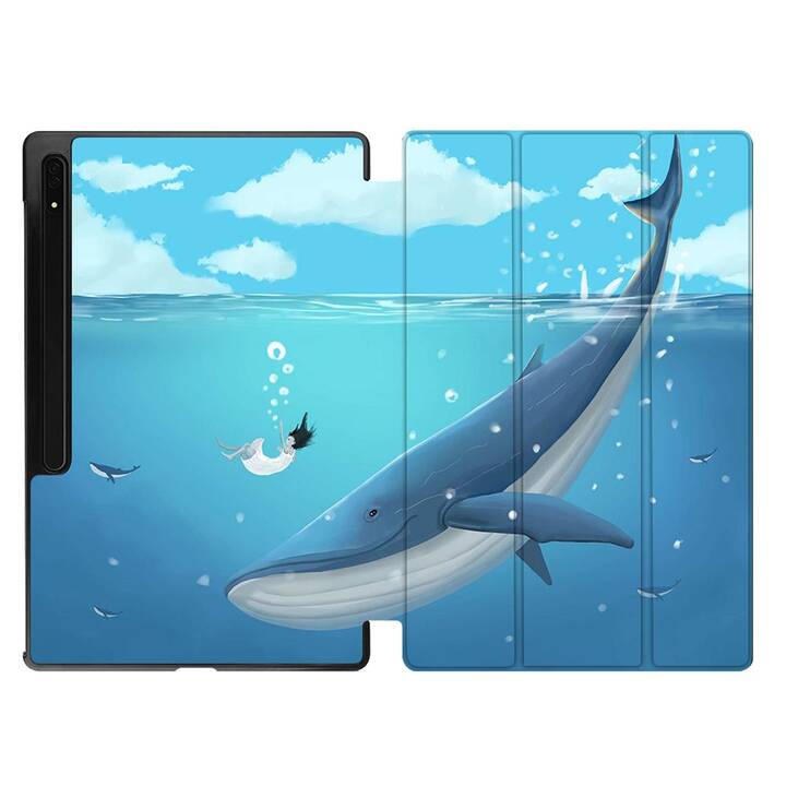 EG Housse (11", Galaxy Tab S9, Baleine, Bleu)