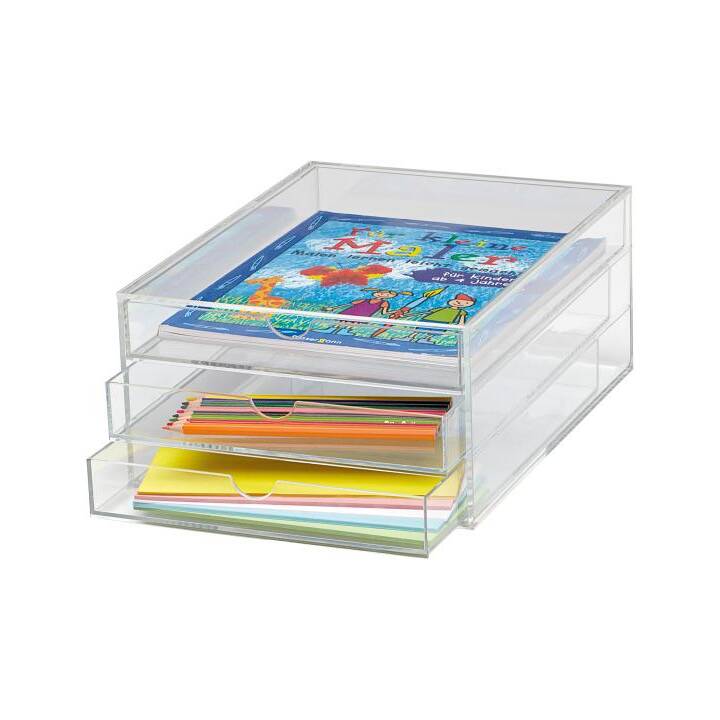 MAUL Büroschubladenbox (A4, 32.0 cm  x 24.0 cm  x 13.5 cm, Transparent)