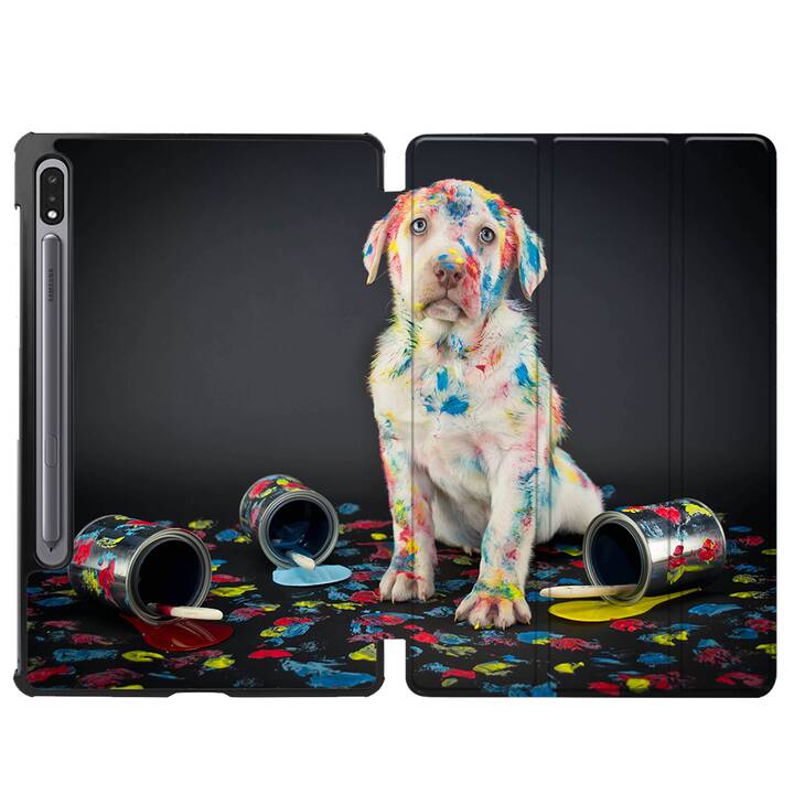 EG coque pour Samsung Galaxy Tab S8 11" (2022) - noir - chiens