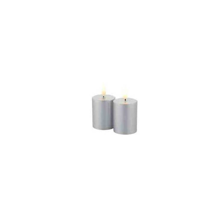SIRIUS Sille Mini LED-Kerze (Silber, 2 Stück)