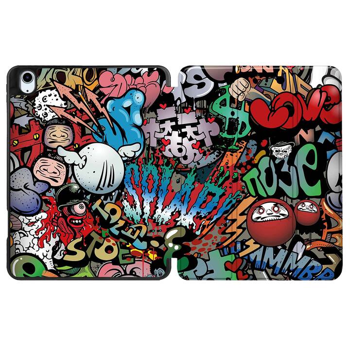 EG coque pour iPad Air 10.9" (2022) 5e génération - multicolore - graffiti