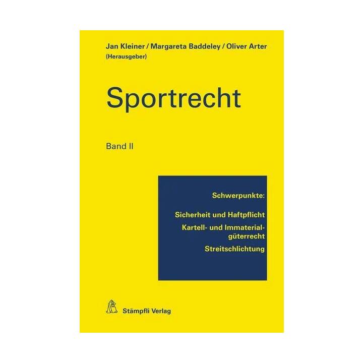 Sportrecht, Band II