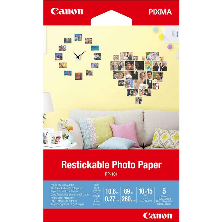 CANON RP-101 Carta fotografica (5 foglio, 100x150 mm, 260 g/m2)