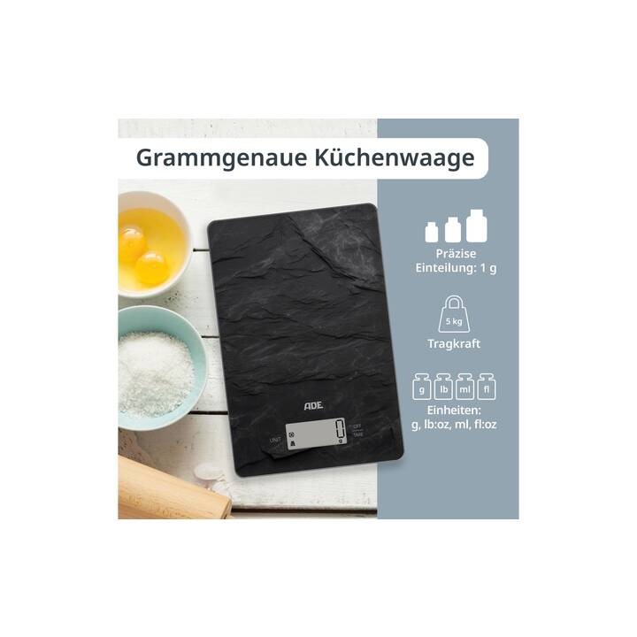 ADE Küchenwaage (Digital, Grau, Schwarz, Anthrazit)