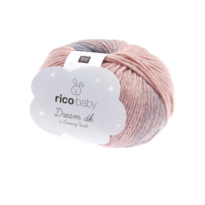 RICO DESIGN Wolle Baby Dream (50 g, Blaugrau, Blau, Rosa, Mehrfarbig)