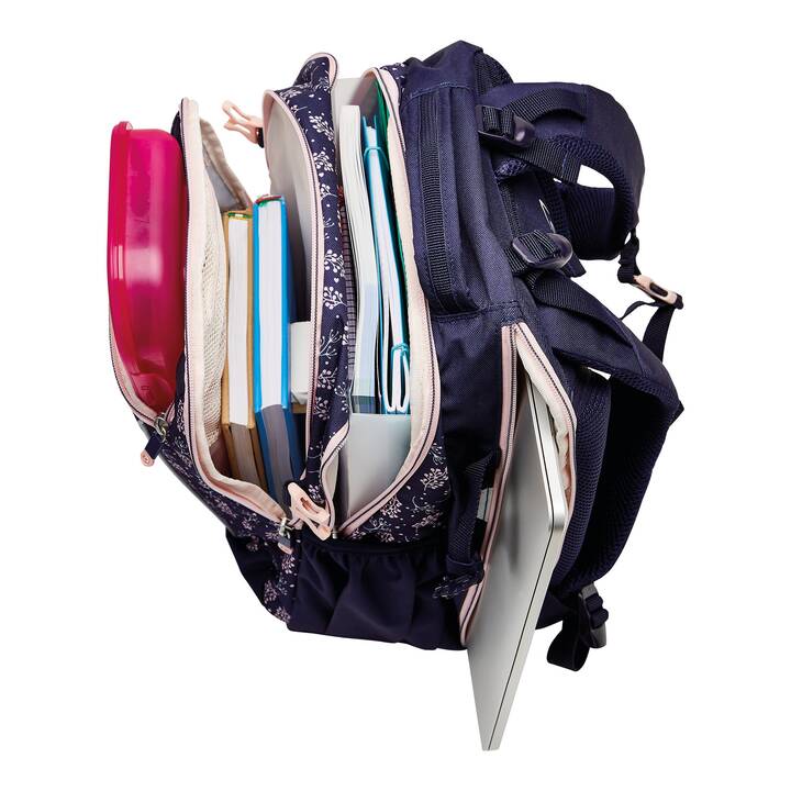 HERLITZ Rucksack Ulitmate Blossom (24 l, Dunkelviolett, Mehrfarbig)