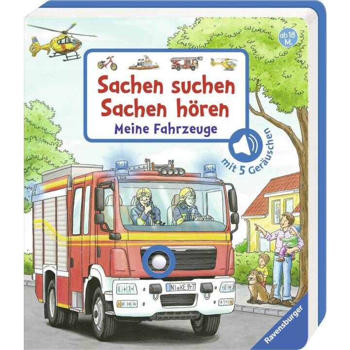 RAVENSBURGER Livre pour bébé Sachen suchen, Sachen hören: Fahrzeuge