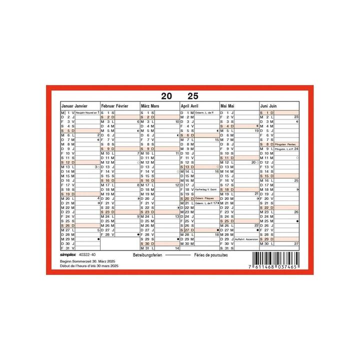 SIMPLEX Planning annuel (2025)