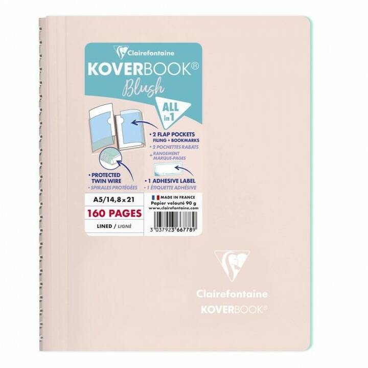 CLAIREFONTAINE Notizbuch Blush (A5, Liniert)