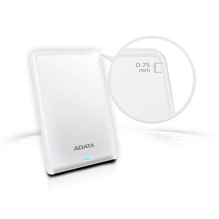 ADATA HV620S (USB di tipo A, 2000 GB, Bianco)