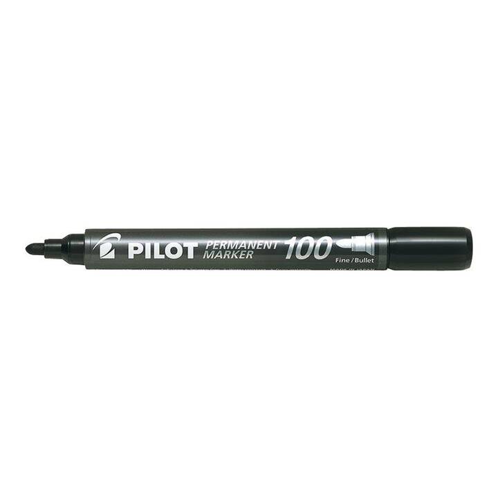 PILOT PEN Marqueur permanent 100 (Noir, 1 pièce)