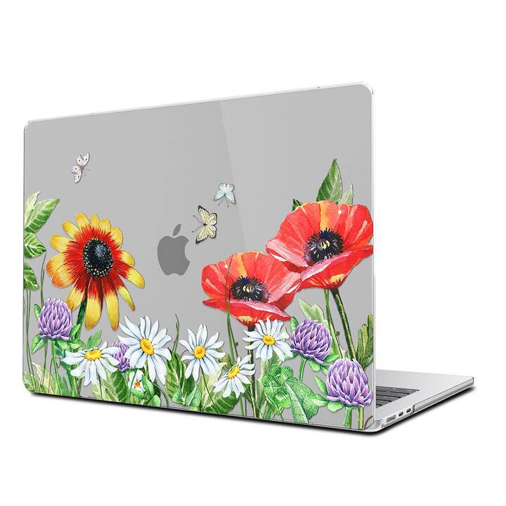 EG Coque rigide (Macbook Air 15" M2 2023, Fleurs, Rouge)