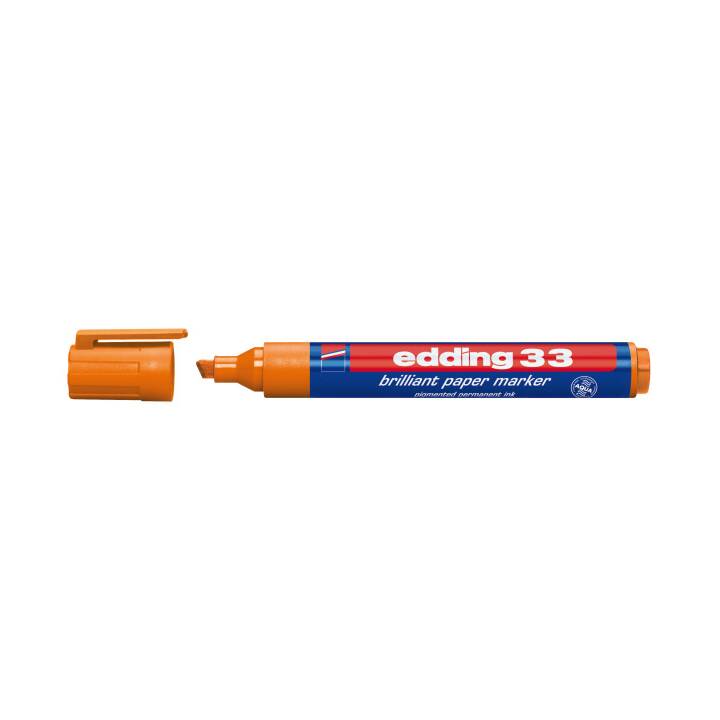 EDDING Marqueur permanent 33 Brilliant (Orange, 1 pièce)