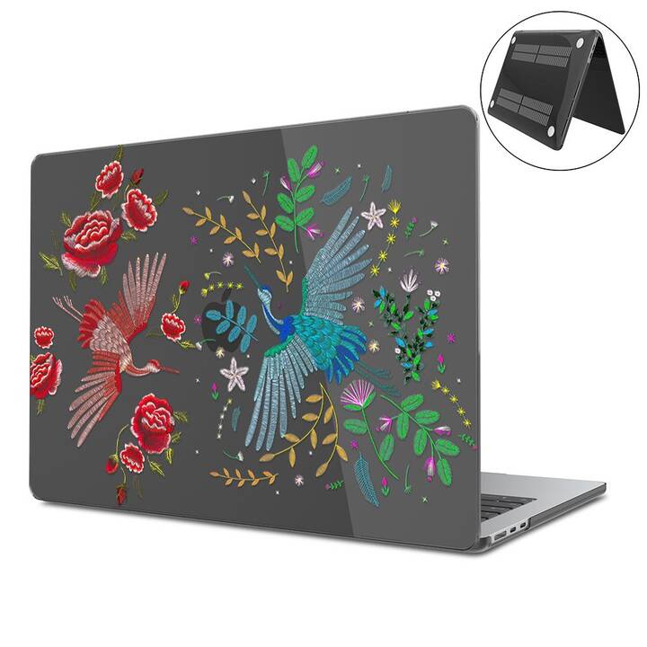 EG Coque rigide (MacBook Air 13" M2 2022, Broderie, Transparent, Noir)