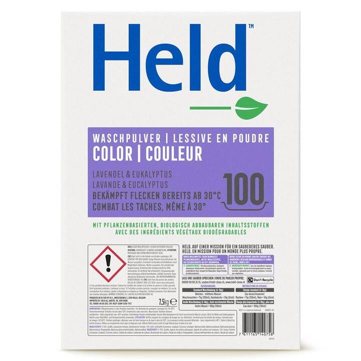 HELD Detergente per macchine Colour (7500 g, Polvere)