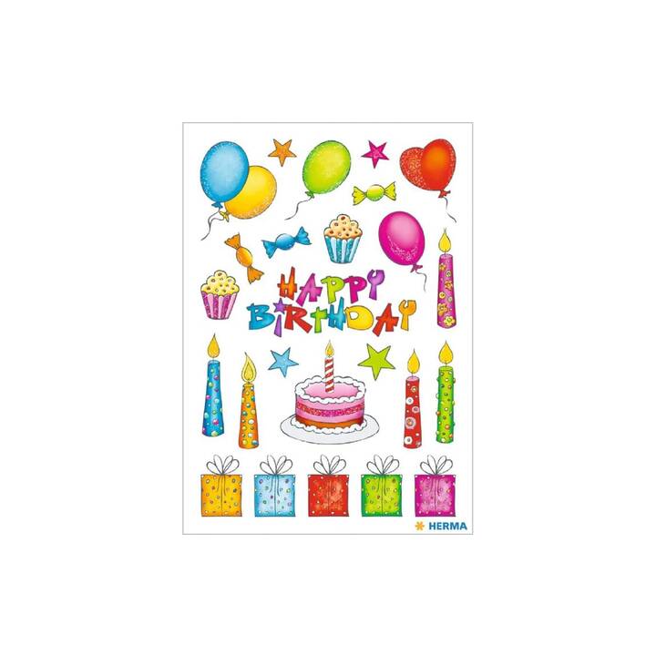 HERMA Autocollant Birthday (Anniveraire)