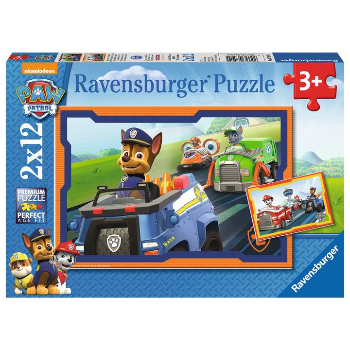RAVENSBURGER Paw Patrol Film et bande dessinée Puzzle (2 x 12 x, 24 x)