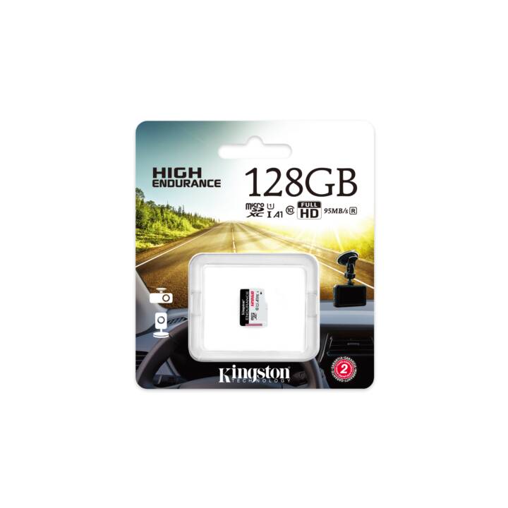 KINGSTON TECHNOLOGY Micro SDXC UHS-I Endurance (UHS-I Class 1, Class 10, A1, 128 Go, 95 Mo/s)