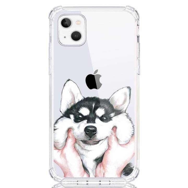 EG Backcover (iPhone 15 Plus, Hunde, Transparent)