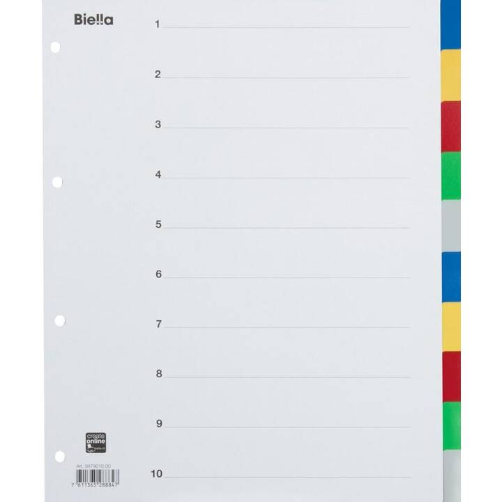 BIELLA Register (10 x A4, Farblich)