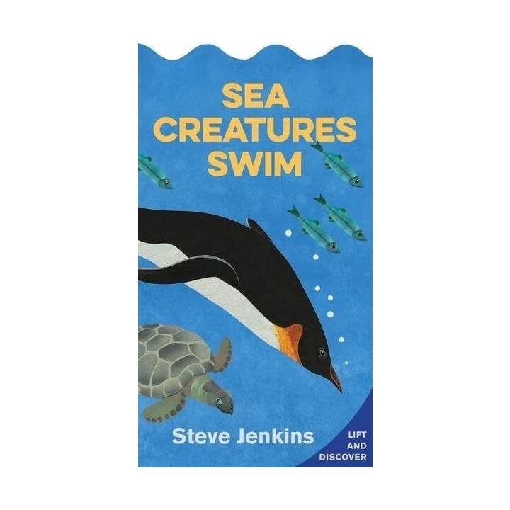 Sea Creatures Swim Shaped Board Book with Lift-the-Flaps