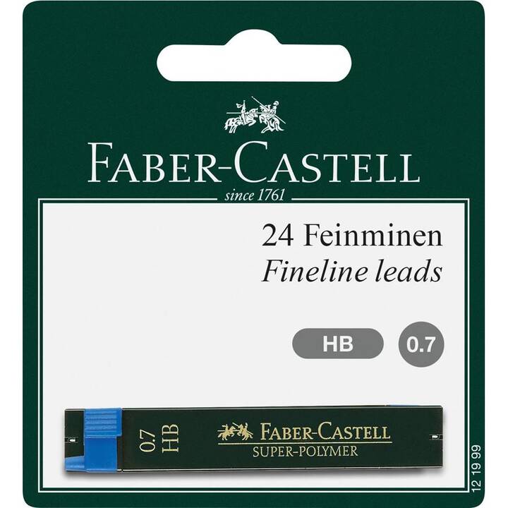 FABER-CASTELL Bleistiftmine (Schwarz, 24 Stück)